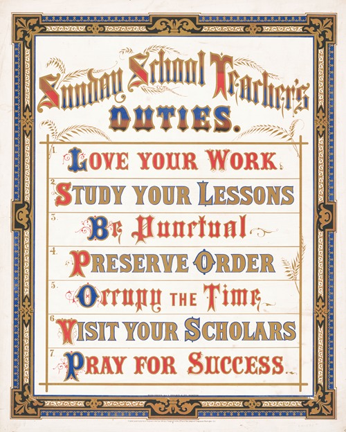 Sunday school teacher’s duties