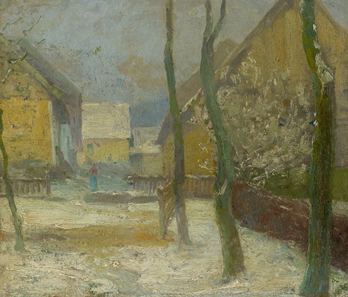 Artist’s Courtyard in Slanec in Winter