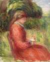 Jeune femme assise