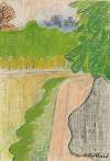 Paysage de rue avec arbres