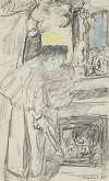 Mme Vuillard auprès de la cheminée, rue de Calais